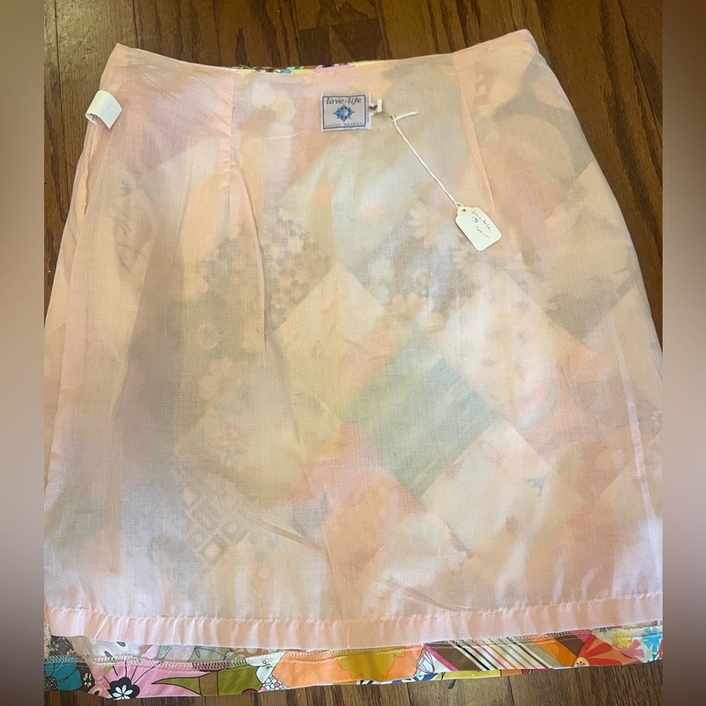 LOVE-LIFE PATCHWORK TRENDY SKIRT 20” LENGTH NWOT SZ:S $160 - Picture 7 of 9